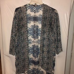 Sheer paisley print kimono women’s size ss